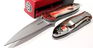 KERSHAW USA KS1660 Rainbow Trout Leek Spring Open Assisted Folding Pocket Knife - Picture 1 of 5