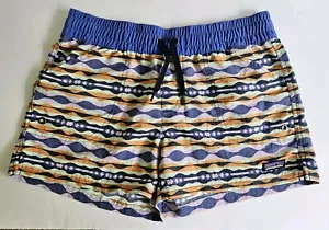 Patagonia Girls Costa Rica Baggies Shorts Swim Trunks Youth Kids XL Blue 3" - Picture 1 of 7