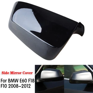 Left Side Mirror Cover Cap Gloss Black For BMW 5 Series E60 E61 F10 2008-2013 12 - Imagen 1 de 11