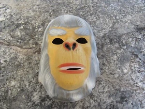 The Planet Of The Apes 1960s Halloween Mask Rare Cesar Dr Zaius Plastic Monkey - Picture 1 of 11