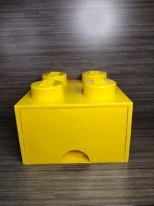 LEGO Storage Brick Large Size Bright Yellow Brick 4 Studs - Picture 1 of 7