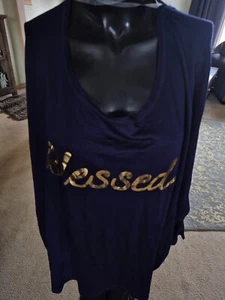 NWT - Moa Moa Navy Blessed Shirt - 3X - Picture 1 of 3