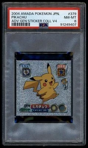 Pokemon Japanese Amada Sticker 2004 379 Pikachu PSA 8 91249407 - Picture 1 of 2