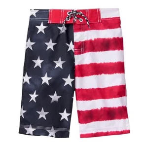 NWT Gymboree Boy July 4th American Flag Star Swim trunk shorts UPF 50 Many sizes - Picture 1 of 2