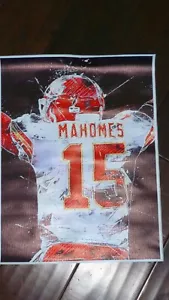 Patrick Mahomes Kansas City Chiefs Poster, Canvas, Unframed 12x16in NFL Print - Picture 1 of 1
