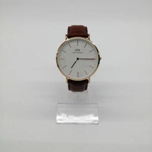 DANIEL WELLINGTON Quartz Men's Watch Belt Brown Used F/S - Picture 1 of 10