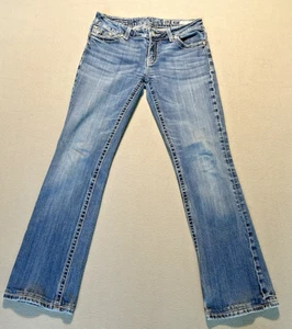 Miss Me Jeans 31x30 Blue Sunny Bootcut Embroidered Stretch Western Cowgirl Denim - Picture 1 of 13