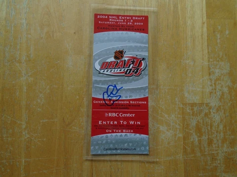 2004 Autographed Draft Ticket by Clayton Stoner  (Drafted by Minnesota Wild) Cover