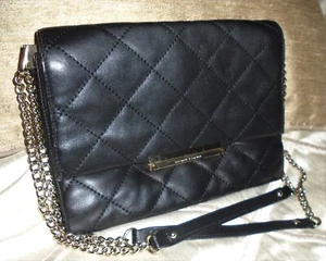 KATE SPADE GESTEPPTE SCHWARZE LEDER CROSSBODY TASCHE SCHULTERTASCHE HANDTASCHE GELDBEUTEL 10X7X2 - Bild 1 von 14