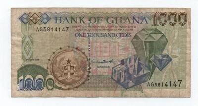 GHANA 1000 CEDIS 1998 PICK 32C LOOK SCANS - Image 1 of 2
