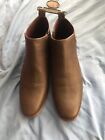 Brand New Mens Smart Casual Dark Brown Boots With A Zip. Size 9/ 43 Bnwt