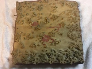 fabric stamp 13” x 13”hand carved indian wood large leaf pattern vintage - Picture 1 of 4