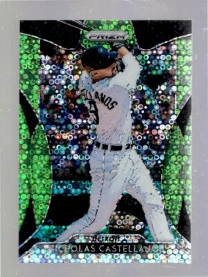2019 Panini Prizm Nicholas Castellanos Lime Green Donut Circles #93!   112/199 - Image 1 of 2