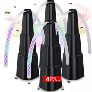 4Packs Fly Fans for Tables Repellent Indoor Outdoor with Soft Fan Blades Picnic - Picture 1 of 14