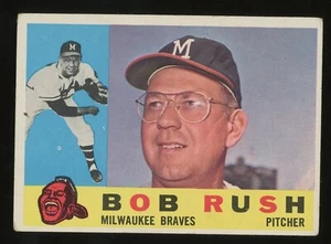 1960 Topps WRONG BACK ERROR (f) #404 Bob Rush (b) #388 World Series Game 4 - Picture 1 of 2