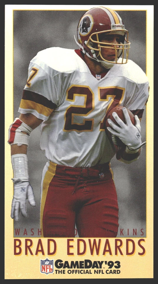Brad Edwards #450 1993 GameDay Washington Redskins - Image 1 of 2