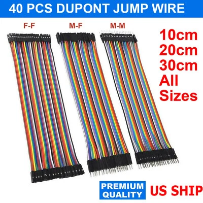 Cable puente Dupont 10 20 30 cm F-M F-F M-M EE. UU. Foto 1 de 4