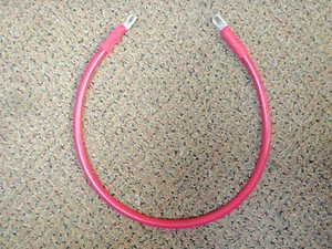 CABLE DE BATERÍA CALIBRE 4 24" 2 PIES ROJO JUEGO DE 1 CABLE CABLE ESTAÑADO BARCO MARINO CABLEADO - Imagen 1 de 1