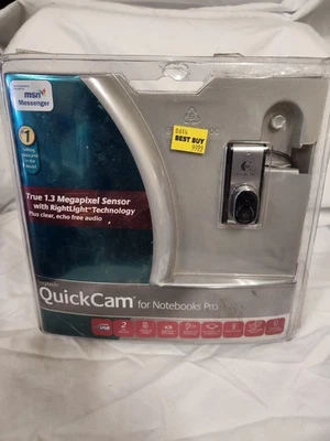 Logitech QuickCam for Notebooks Pro USB-2.0 WebCam w/Microphone 1.3MP  Brand New - Image 1 of 4