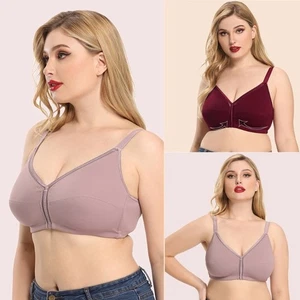 Womens Full Figure Bra Big Size Beauty Back Smoothing Mesh Wirefree Underwear - Bild 1 von 26