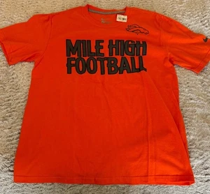 Nike Denver Broncos T-Shirt Mile High Football Orange Neu Herren Größe Large NFL - Bild 1 von 3