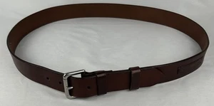 Polo Ralph Lauren dunkelbrauner klassischer Ledergürtel Herren Größe 44 Messingschnalle - Bild 1 von 6