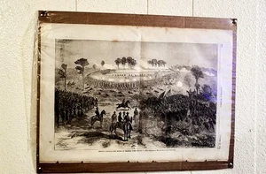 Schlacht bei Chapin's Farm General Ulysses S. Grant 1864 Bürgerkrieg Skizze Druck - Bild 1 von 13