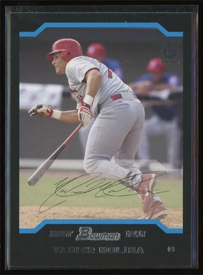 Tarjeta de novato Yadier Molina 2004 Bowman primera edición RC #301 St. Louis Cardinals Foto 1 de 2