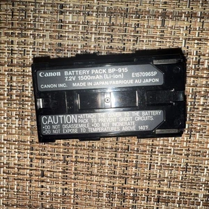 BATTERIA AGLI IONI DI LITIO ORIGINALE CANON BP-915 7,2V 1500 mAH VIDEOCAMERA - MADE IN JAPAN - Foto 1 di 5