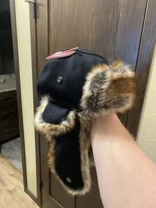 Stormy Kromer Northwoods Trapper Hat Wool Winter Hat Ear Flaps Black Size Medium - Picture 1 of 9