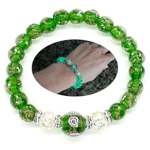 ARTSY Crafts Glow in the Dark Glühwürmchen Perlen Armband für Frauen, Leuchtglas B - Bild 1 von 8