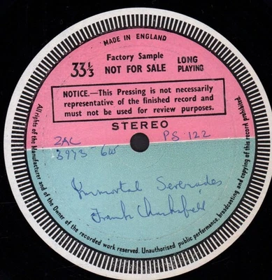 PS122 Frank Chacksfield and His Orchestra Immortal Serenades LP vinyl UK London - Image 1 of 2