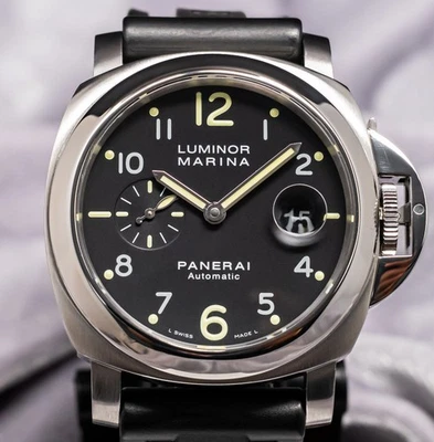 Panerai 164 Luminor Marina 44mm Black Dial Automatic PAM00164 PAM164 PAM - Image 1 of 4