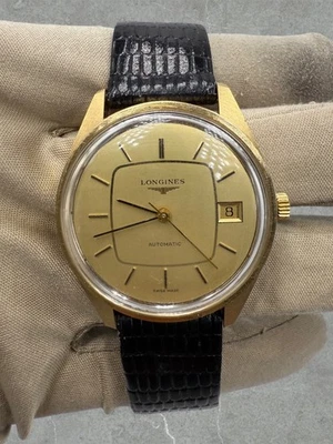 Longines Automatic Vintage Placcato Oro Ref. 633-1570 Modello Rarissimo - Immagine 1 di 4