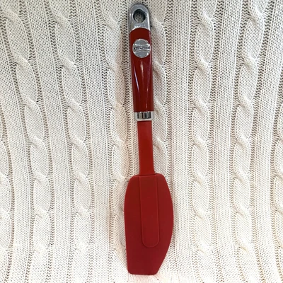 KitchenAid Espátula de Goma Mezcladora Roja y Plateada 12.5" Raspador Utensilio de Cocina Foto 1 de 4