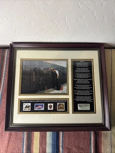 USPS VIETNAM "THE WALL" MEMORIAL GERAHMTES SAMMELBILD, GEDICHT & BRIEFMARKEN 2005 - Bild 1 von 2