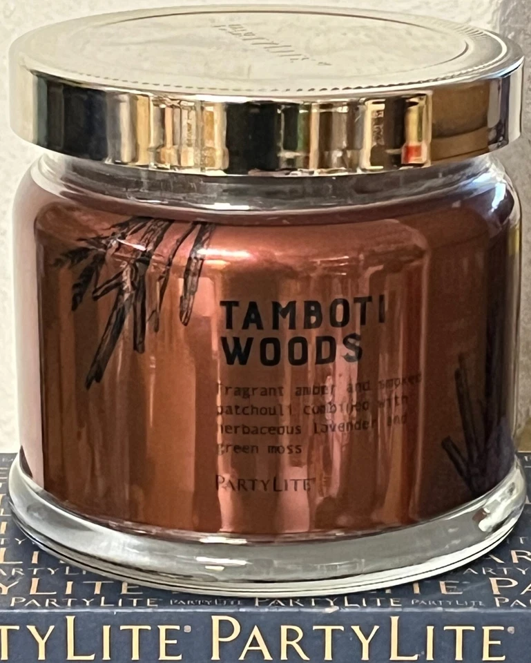 PartyLite 3 Docht Duftwachsglas Tamboti Wälder geduschter Mann NEU OVP G731020 - Bild 1 von 1