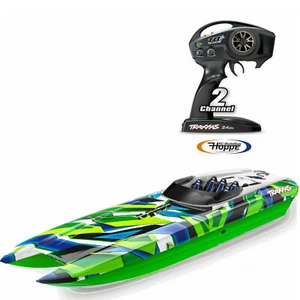 Traxxas TRX57046-4GRNR Catamaran Dcb M41 Bateau de Course sans Brosse Vert Akku - Photo 1/3