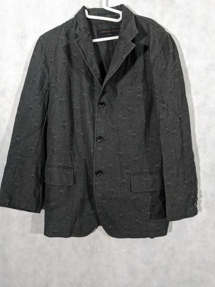 Chaqueta Blazer Comme des Garcons Homme AD 2003 Rosa Bordada 38" Arte Japón  Foto 1 de 4