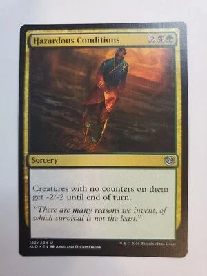 MTG Magic The Gathering Card Hazardous Conditions Sorcery Black Green Kaladesh  - Image 1 of 2