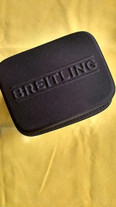BREITLING TRAVEL WATCH CASE ZIPPERED "WITH BLACK POLISHING CLOTH" - Picture 1 of 7