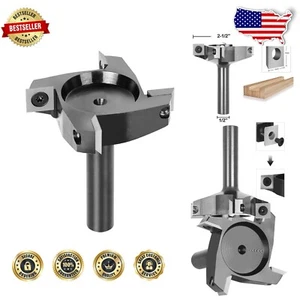 Versatile 4-Wing Surfacing Router Bit - 2.5 Inch Diameter, Ideal for Wood Slabs - Picture 1 of 10