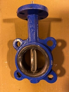 Butterfly valve: Wafer style, Ductile Iron, 3 In pipe size, 200 psi - Picture 1 of 3