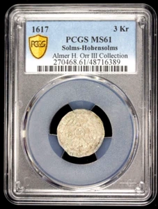 1620 IK German States Stolberg-Stolberg Groschen, PCGS AU 58, KM-28, Germany - Picture 1 of 2
