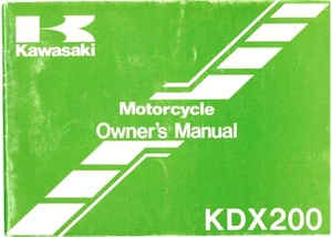 1988 Kawasaki KDX200-C3 factory owners manual 64 pages - OEM -USED - Picture 1 of 6
