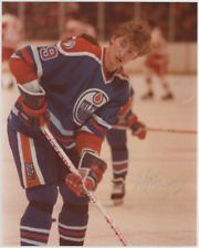 Photo originale 8x10 vintage dédicacée ancienne Wayne Gretzky AMCo LOA 23804