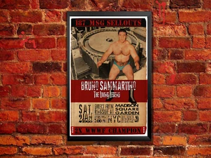 Bruno Sammartino Madison Sqaure Garden 1960's Wrestling Main Event Poster - Picture 1 of 1