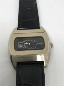 Beautiful, Rare, Retro Swiss Jump Hour 1970s GANET watch - Picture 1 of 11