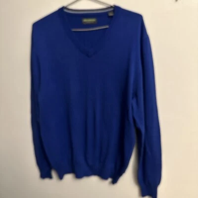 Suéter masculino John Bartlett consenso gola V azul tamanho G - Imagem 1 de 4