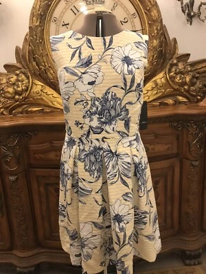 R&K NEW WITH TAGS, BODICE LINED FLORAL PRINT DRESS,SZ 16, $74  SALE  WAS $55. AL - Image 1 of 4
